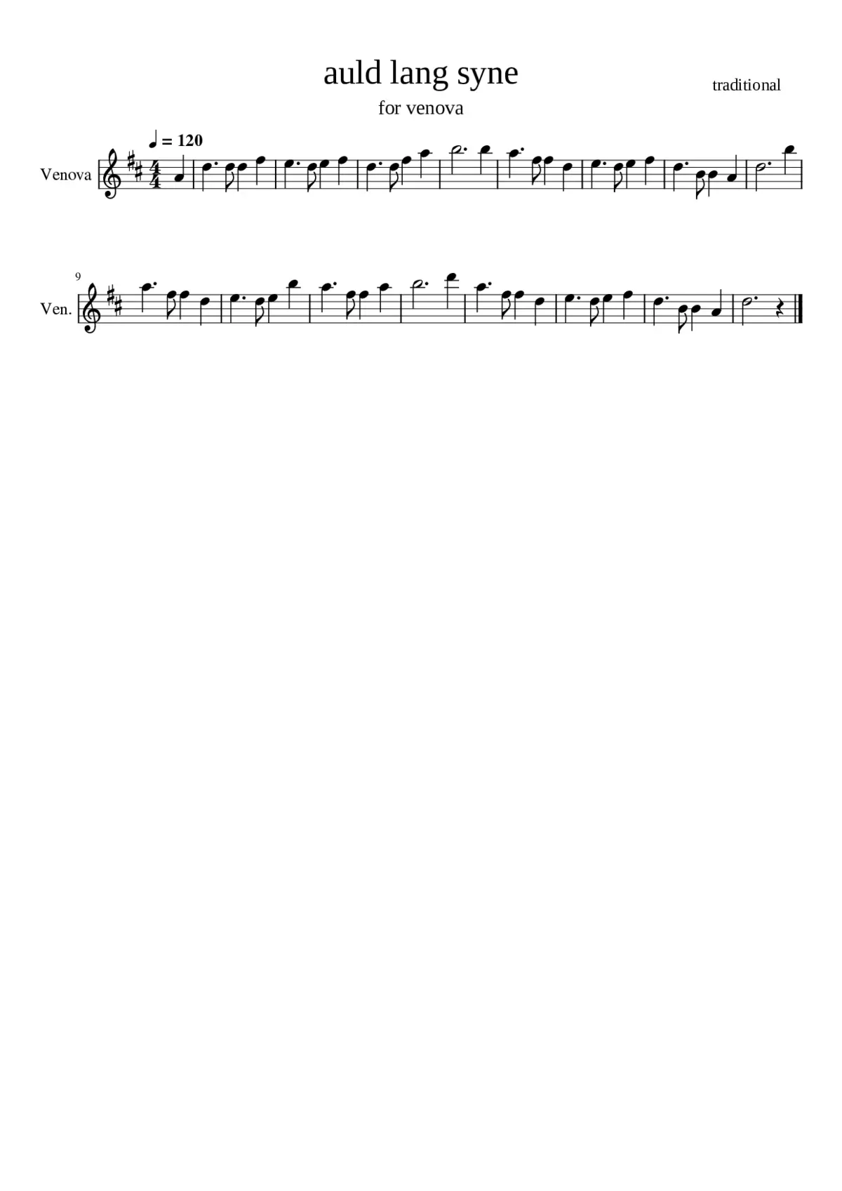 auld lang syne - Page 1