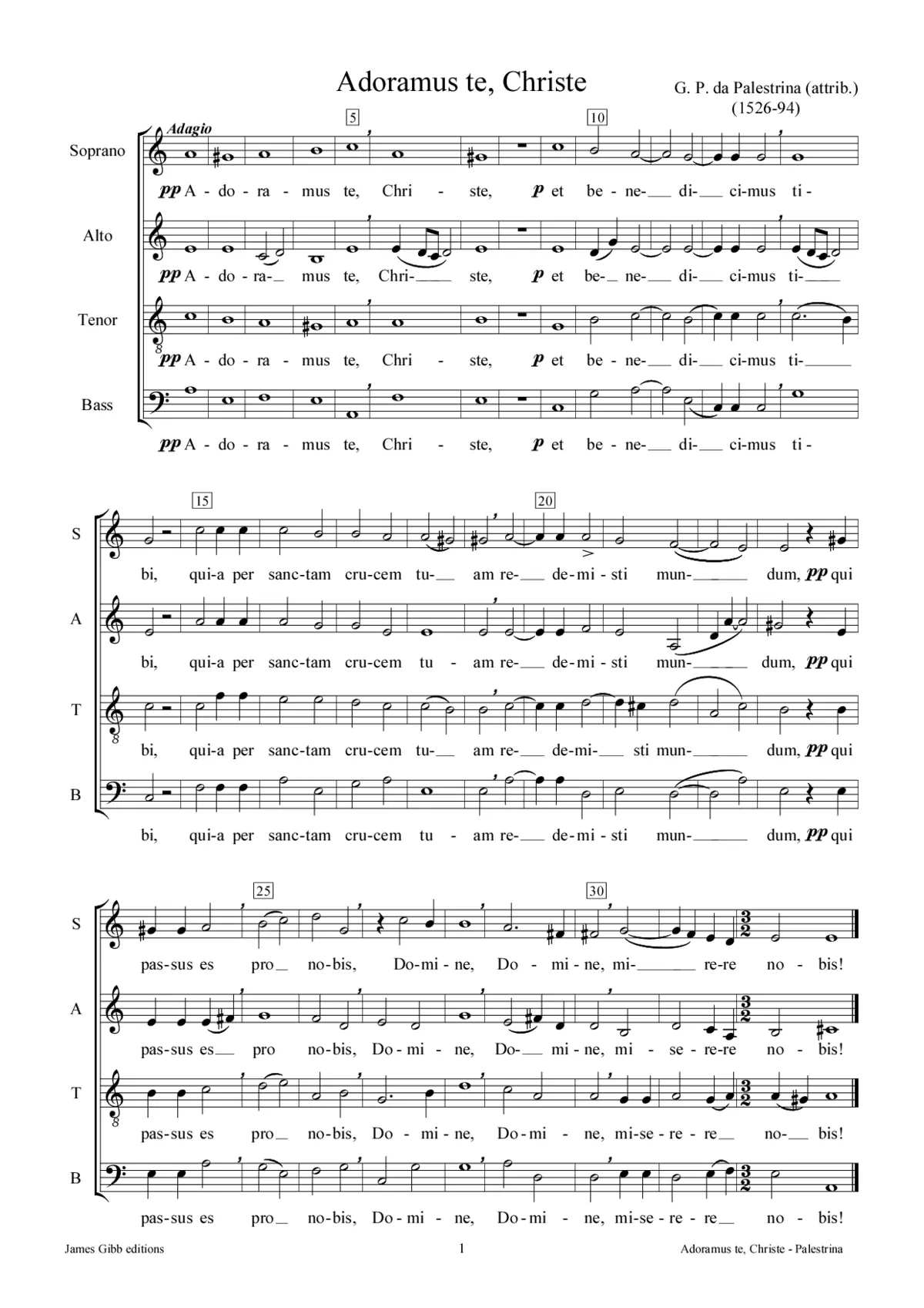 Adoramus te, Christe II - Page 1