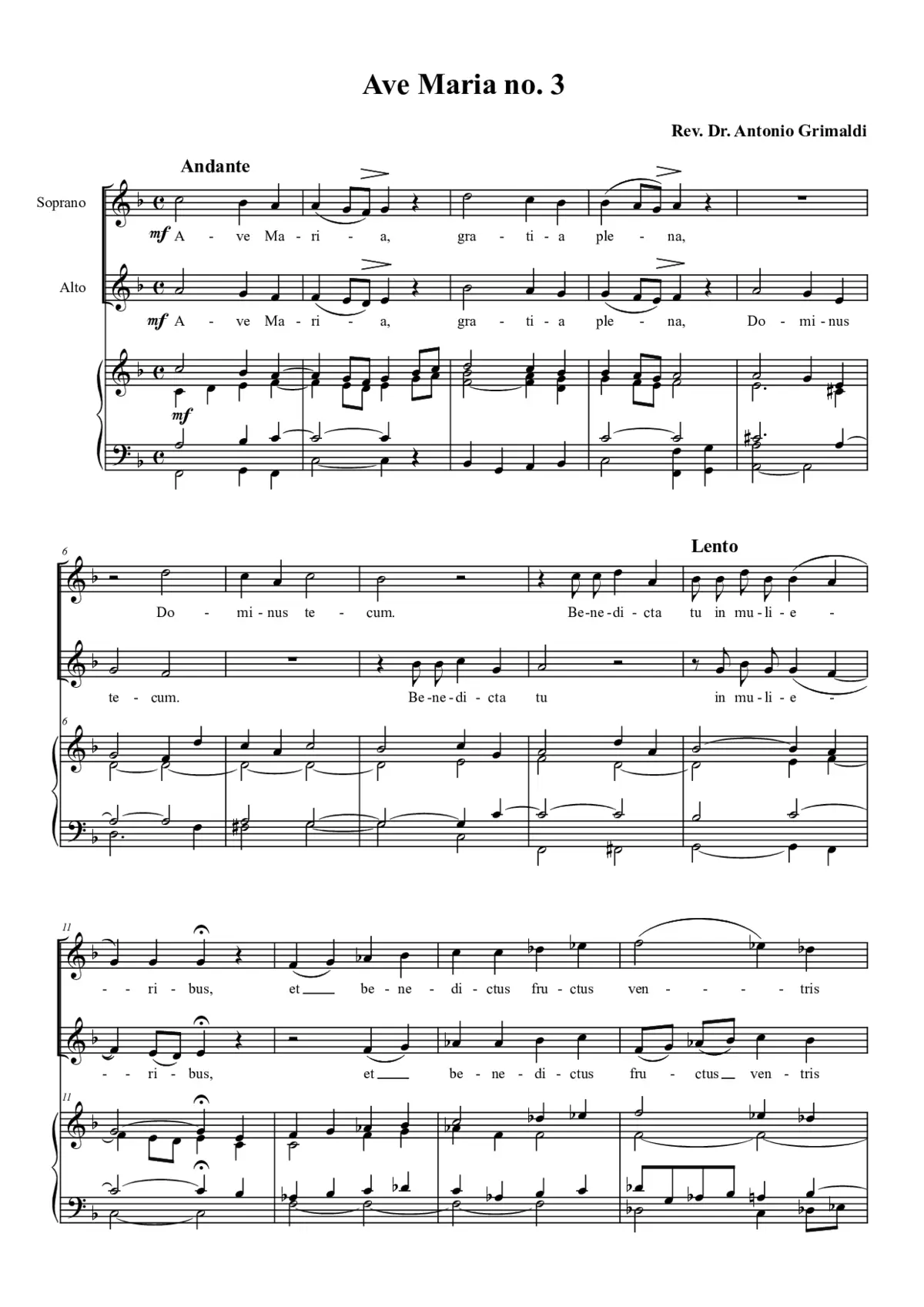 Ave Maria no. 3 - Page 1