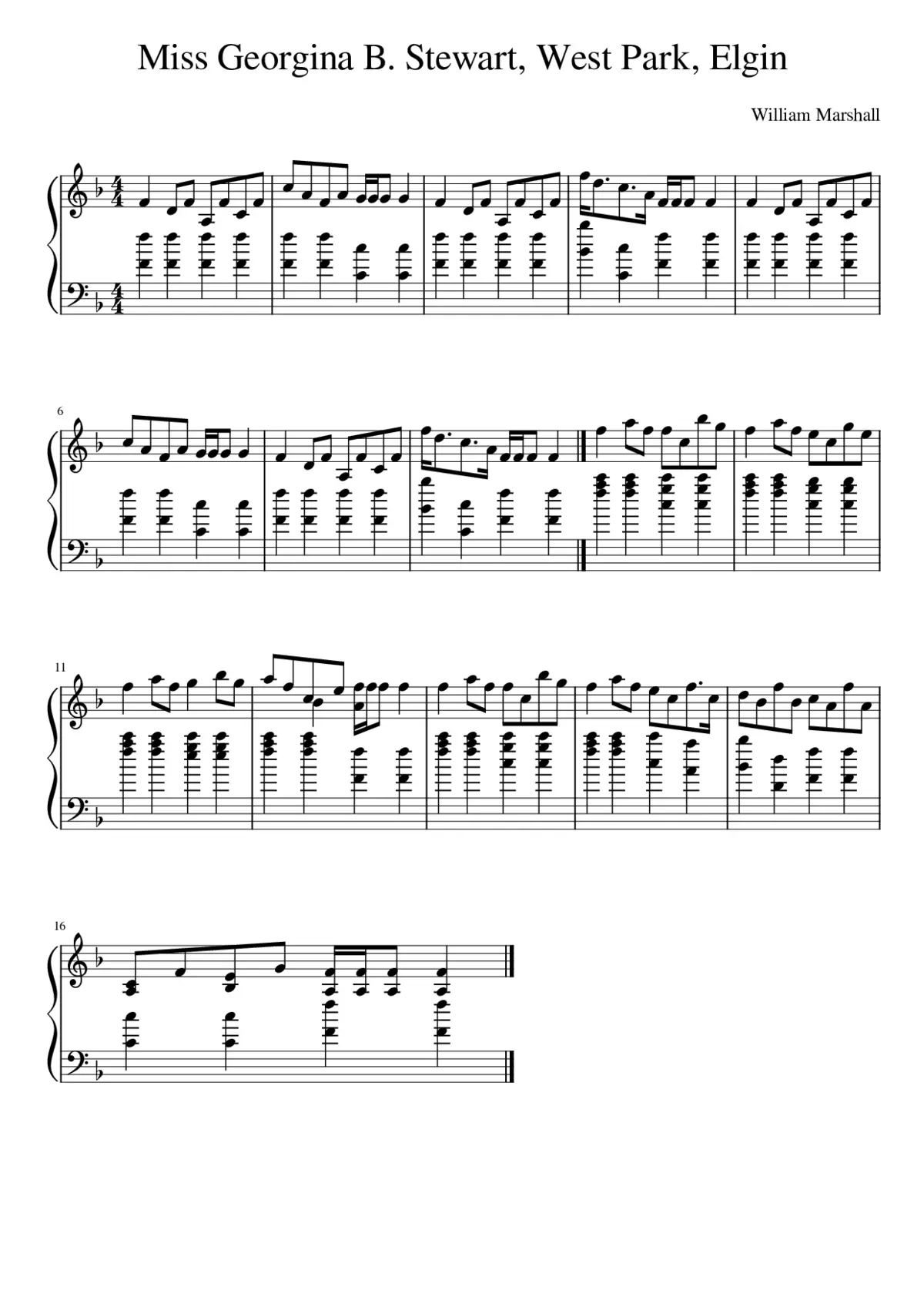 Miss Georgina B. Stewart West Park Elgin - Page 1