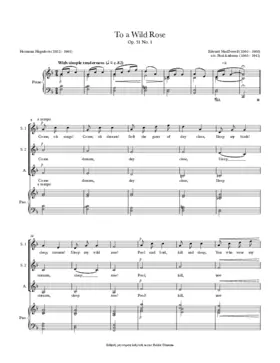 To a Wild Rose (Op. 51 No. 1)