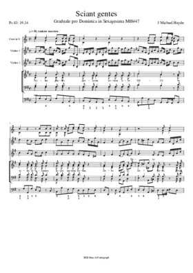 Sciant gentes, MH 447