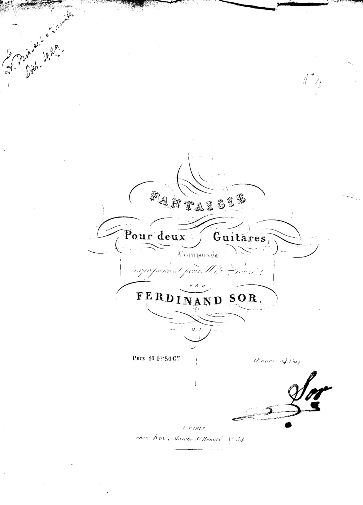 Fantaisie pour 2 Guitares, Op.54 (bis) - Page 1