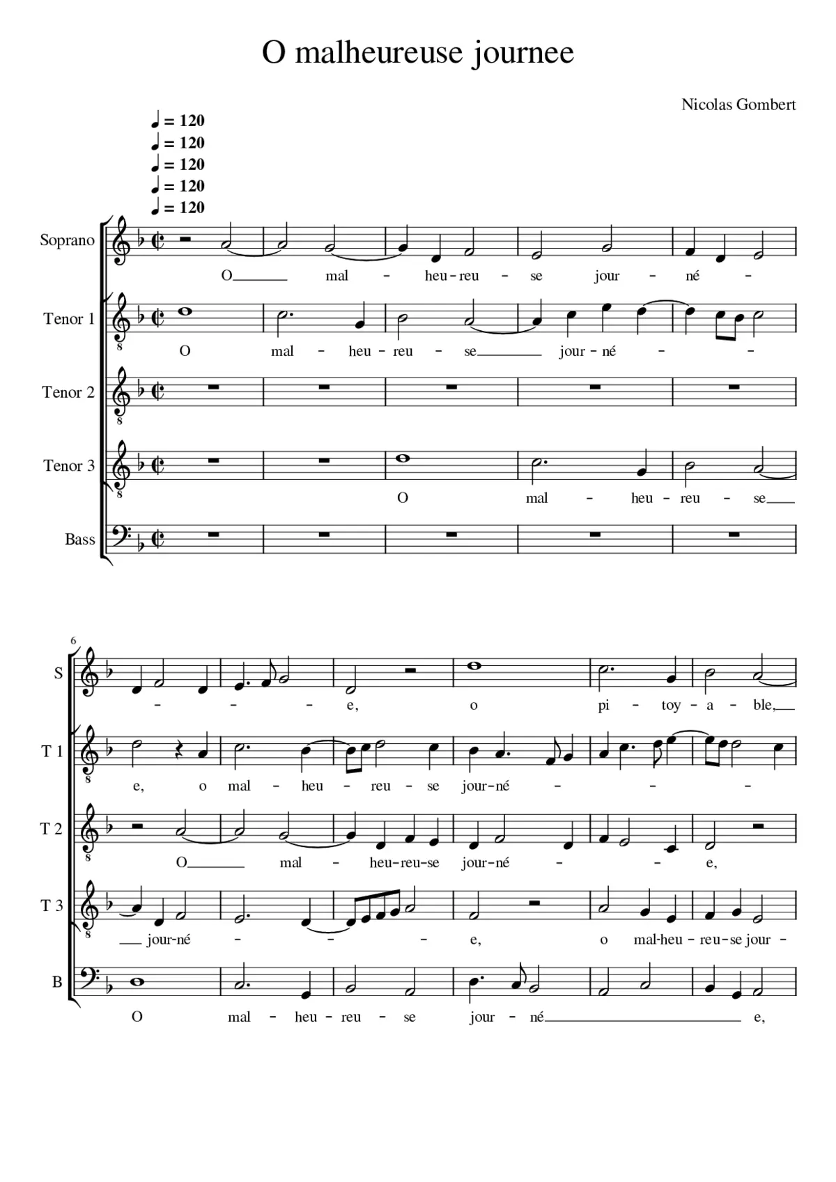 O malheuseuse journee - Page 1