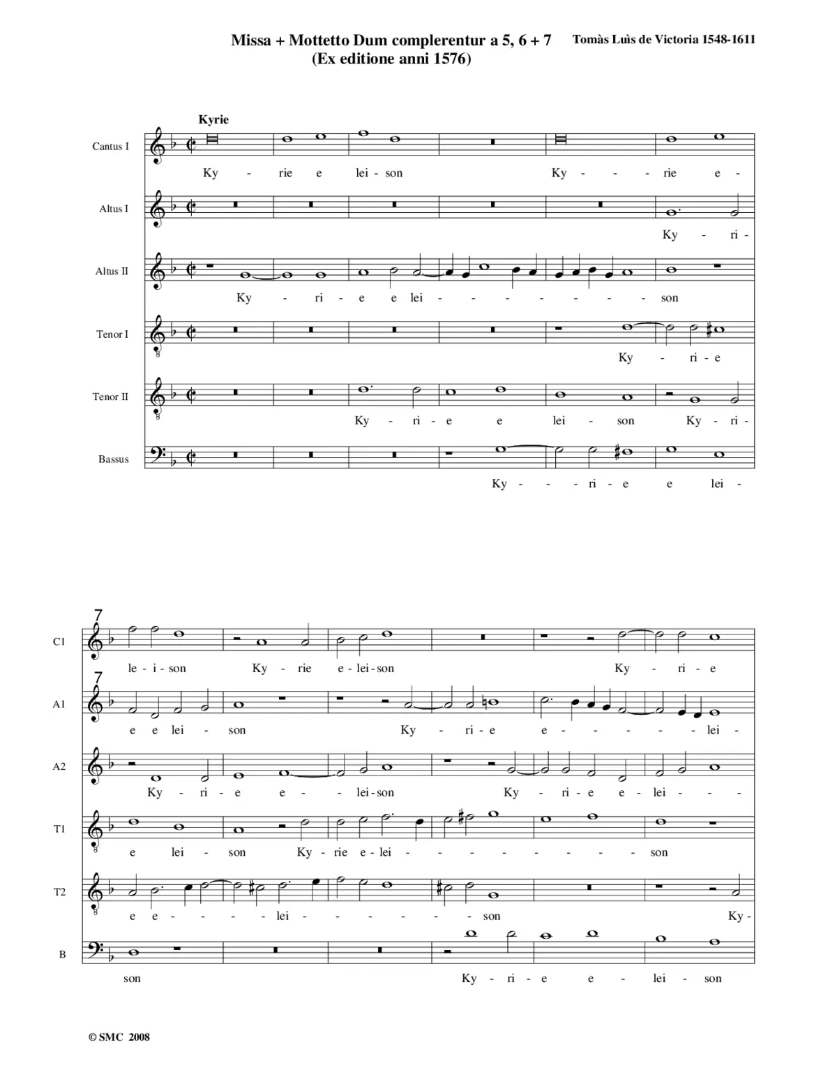 Missa Dum complerentur - Page 1