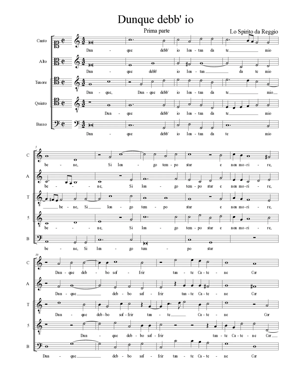 Dunque debb' io - Page 1