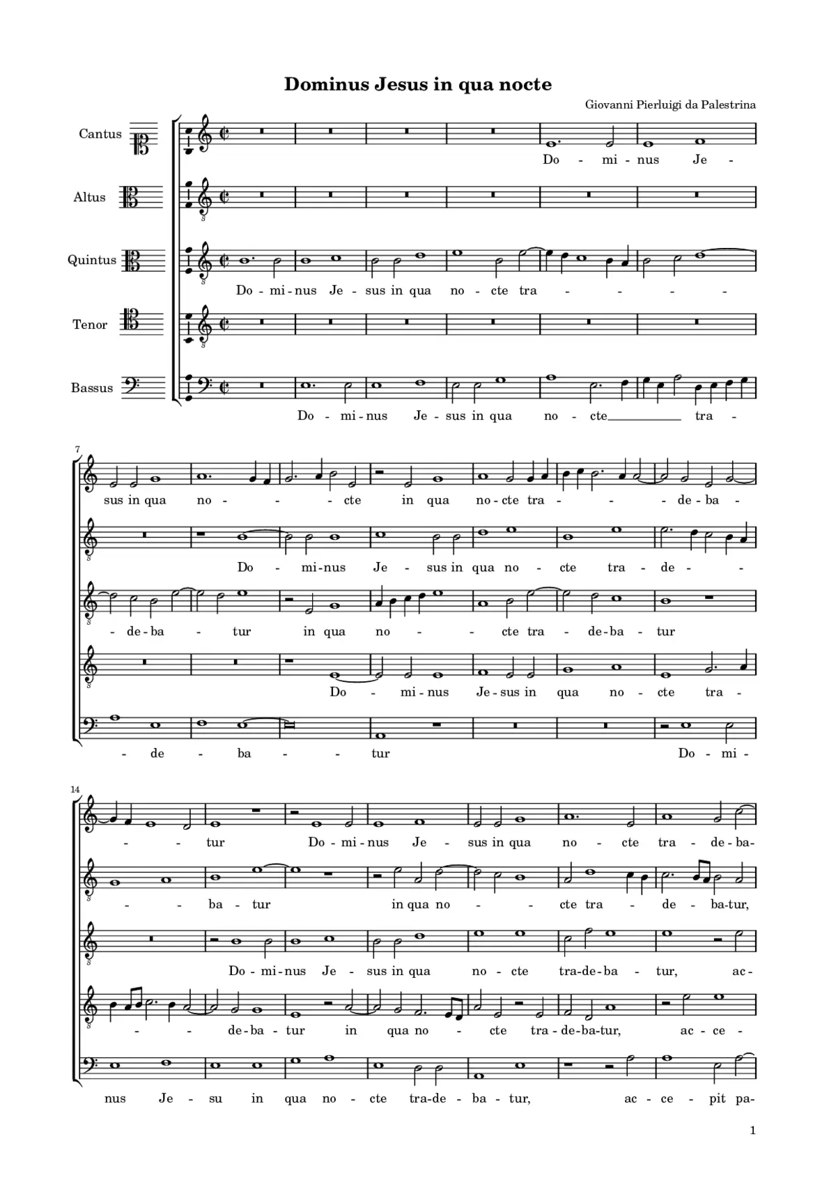 Dominus Jesus in qua nocte - Page 1