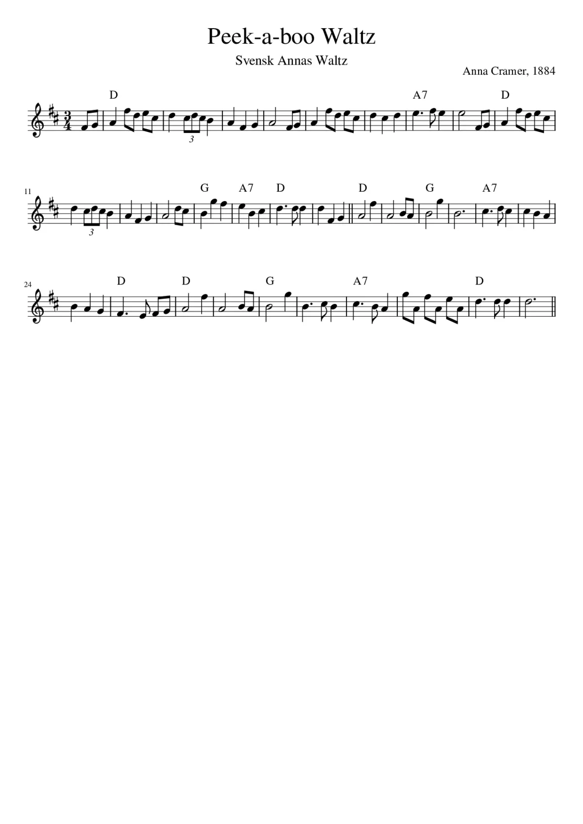 Peek-a-boo Waltz - Page 1
