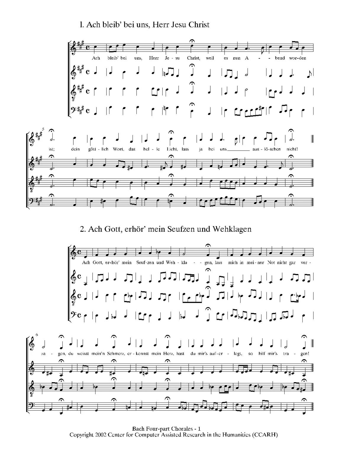185 Bach Chorales - Page 1