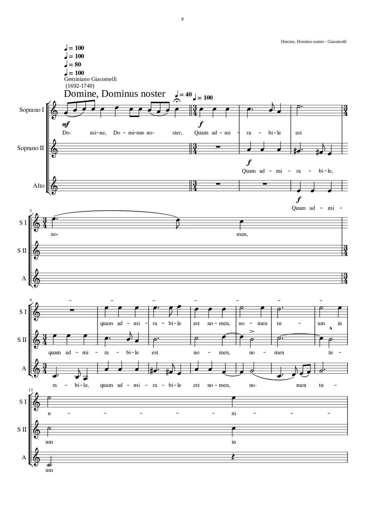 Domine Dominus noster - Page 1