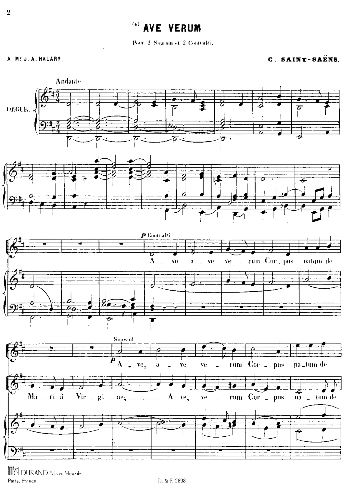 Ave verum in D major - Page 1