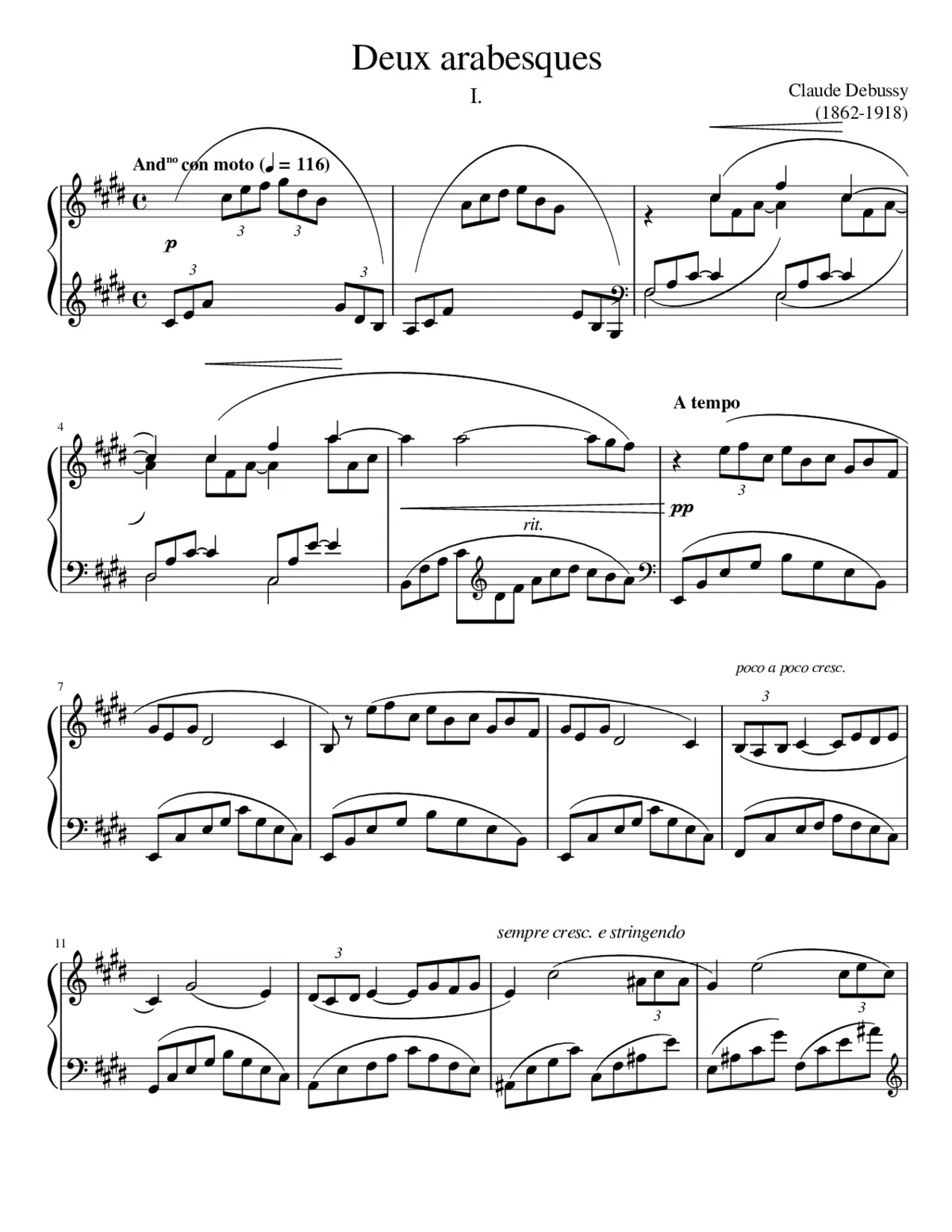 2 Arabesques - Page 1