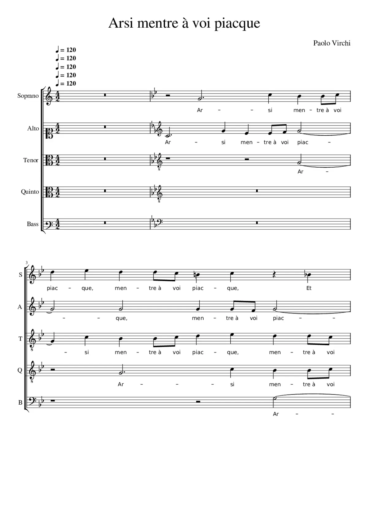 Arsi mentreà voi piacque - Page 1