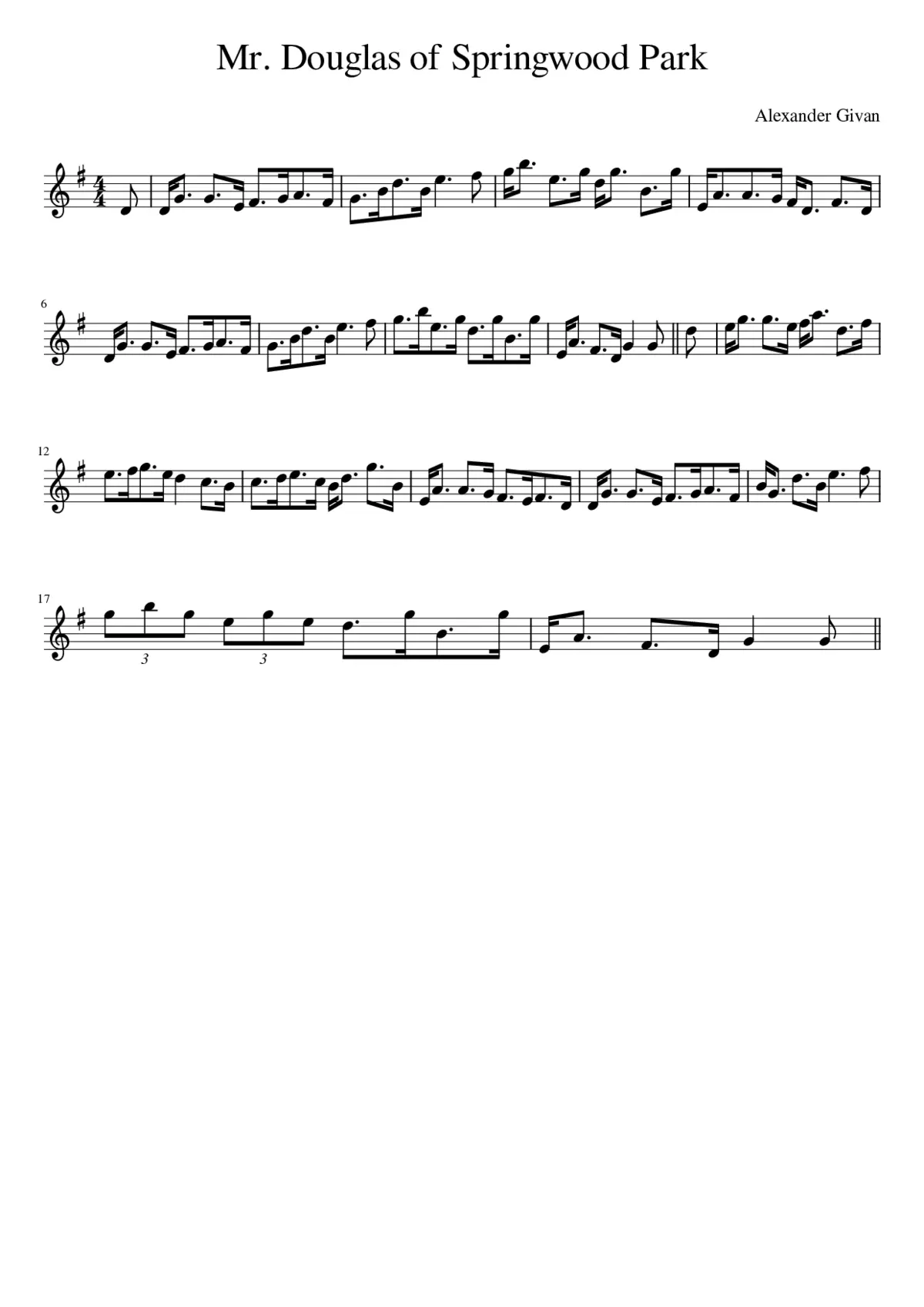 Mr. Douglas of Springwood Park - Page 1