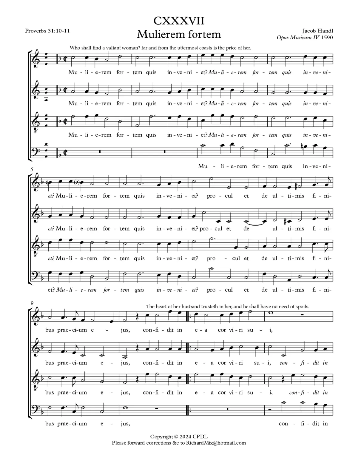 Mulierem fortem - Page 1