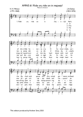 Ride on, ride on in majesty!