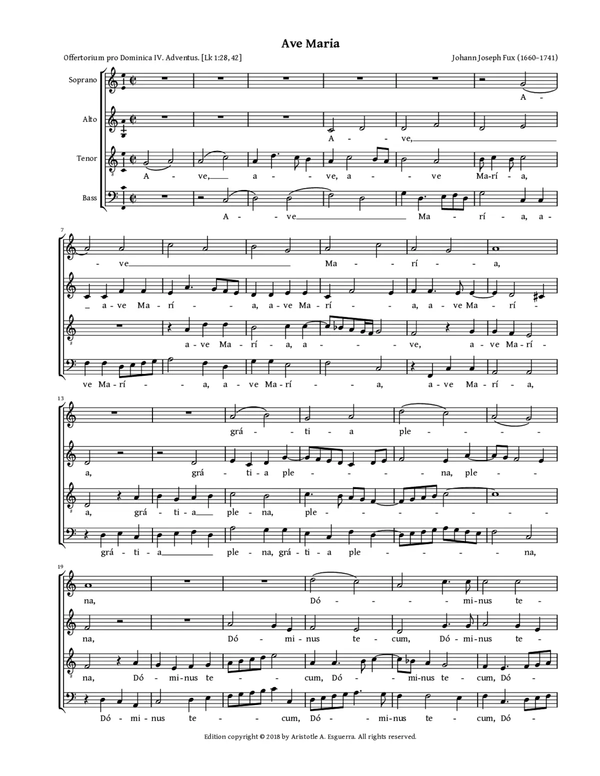 Ave Maria, K151 - Page 1