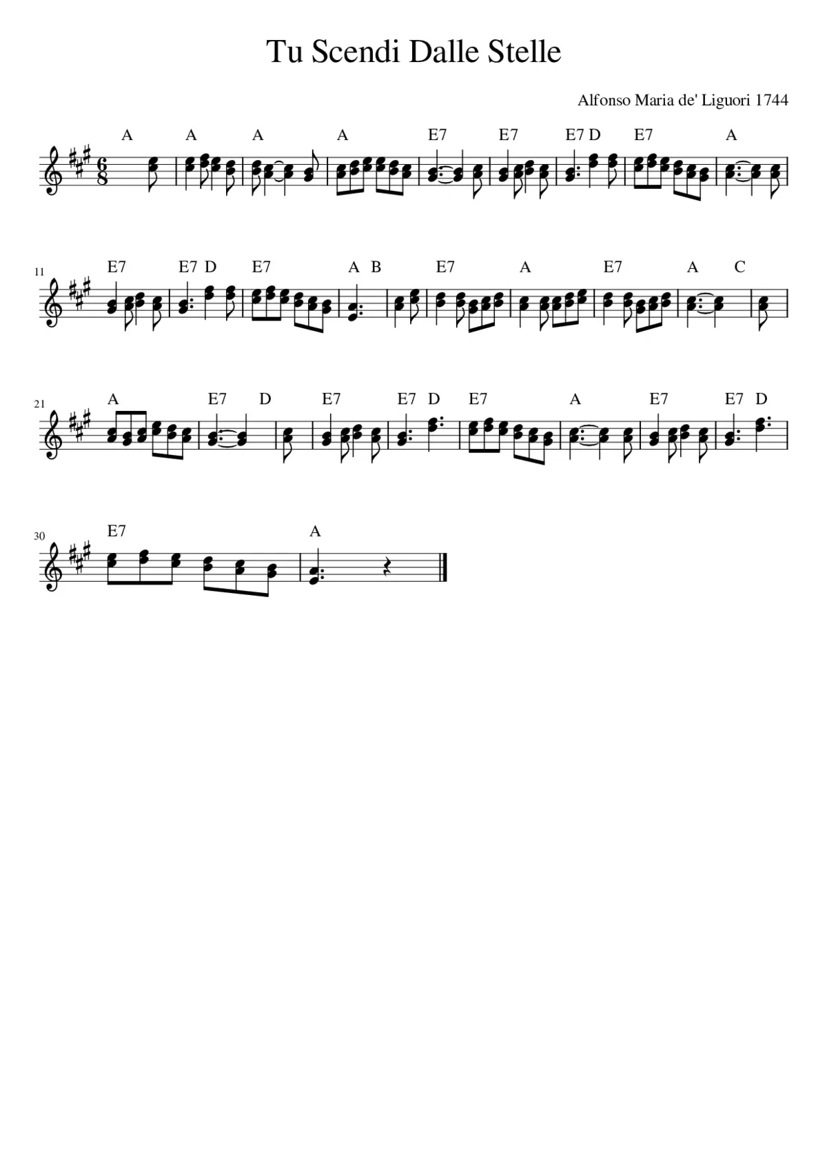 tu scendi dalle stelle - Page 1