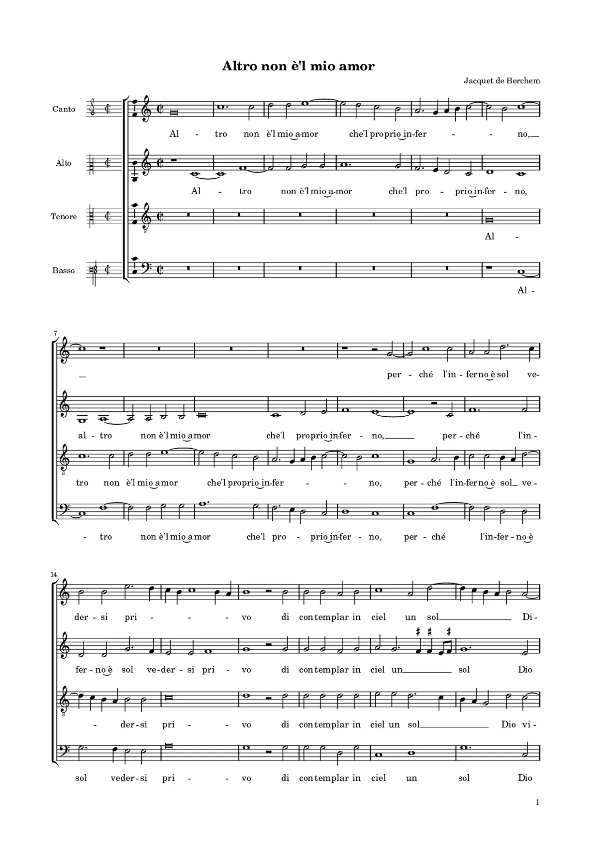 Altro non è'l mio amor - Page 1