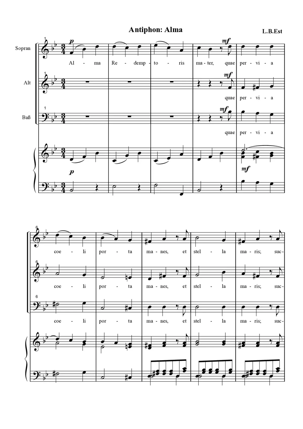 4 Marienantiphonen mit Orgel - Page 1