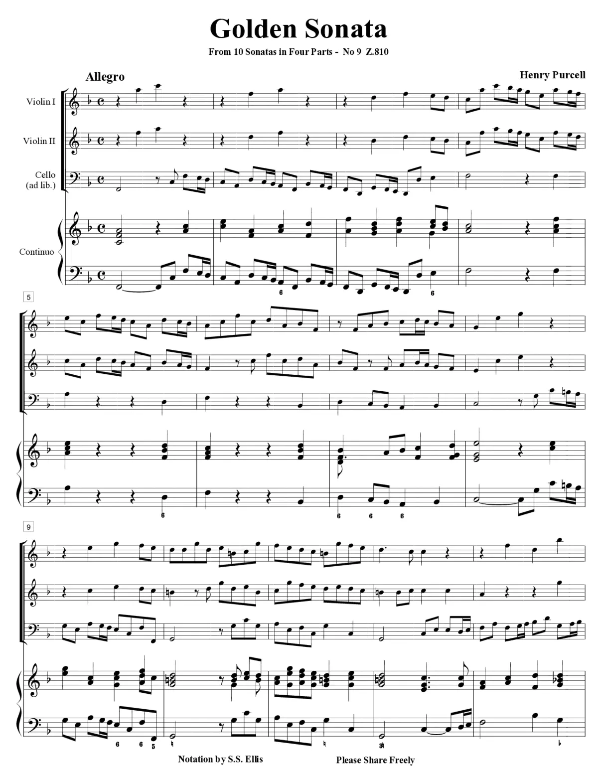 Sonata in F major 'Golden Sonata' - Page 1
