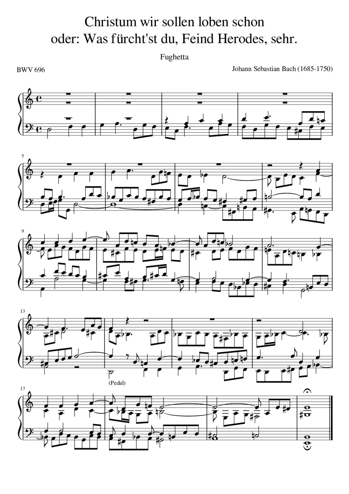 Christum wir sollen loben schon BWV 696 - Page 1