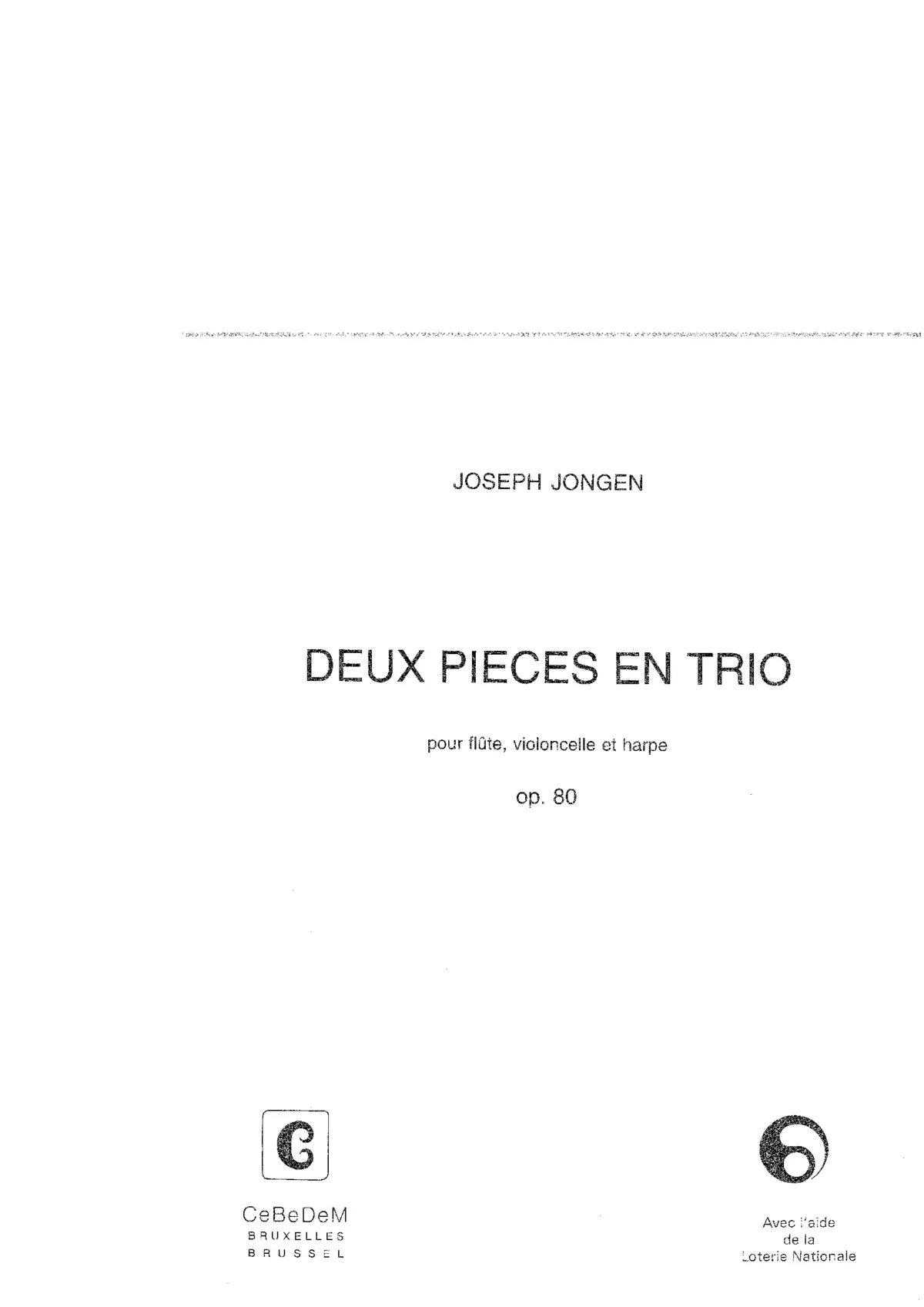 2 Pièces en trio, for flute, cello and harp - Page 1