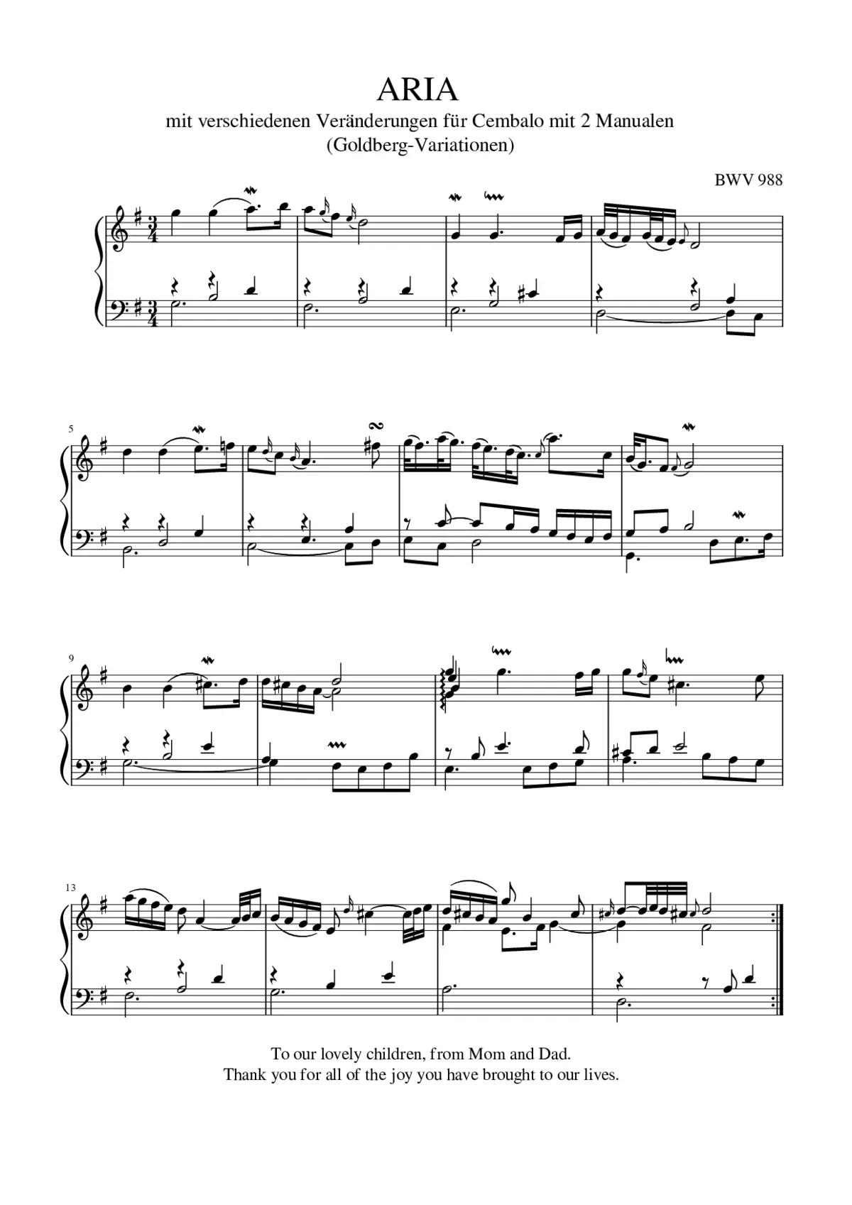 Goldberg-Variationen BWV 988 - Page 1