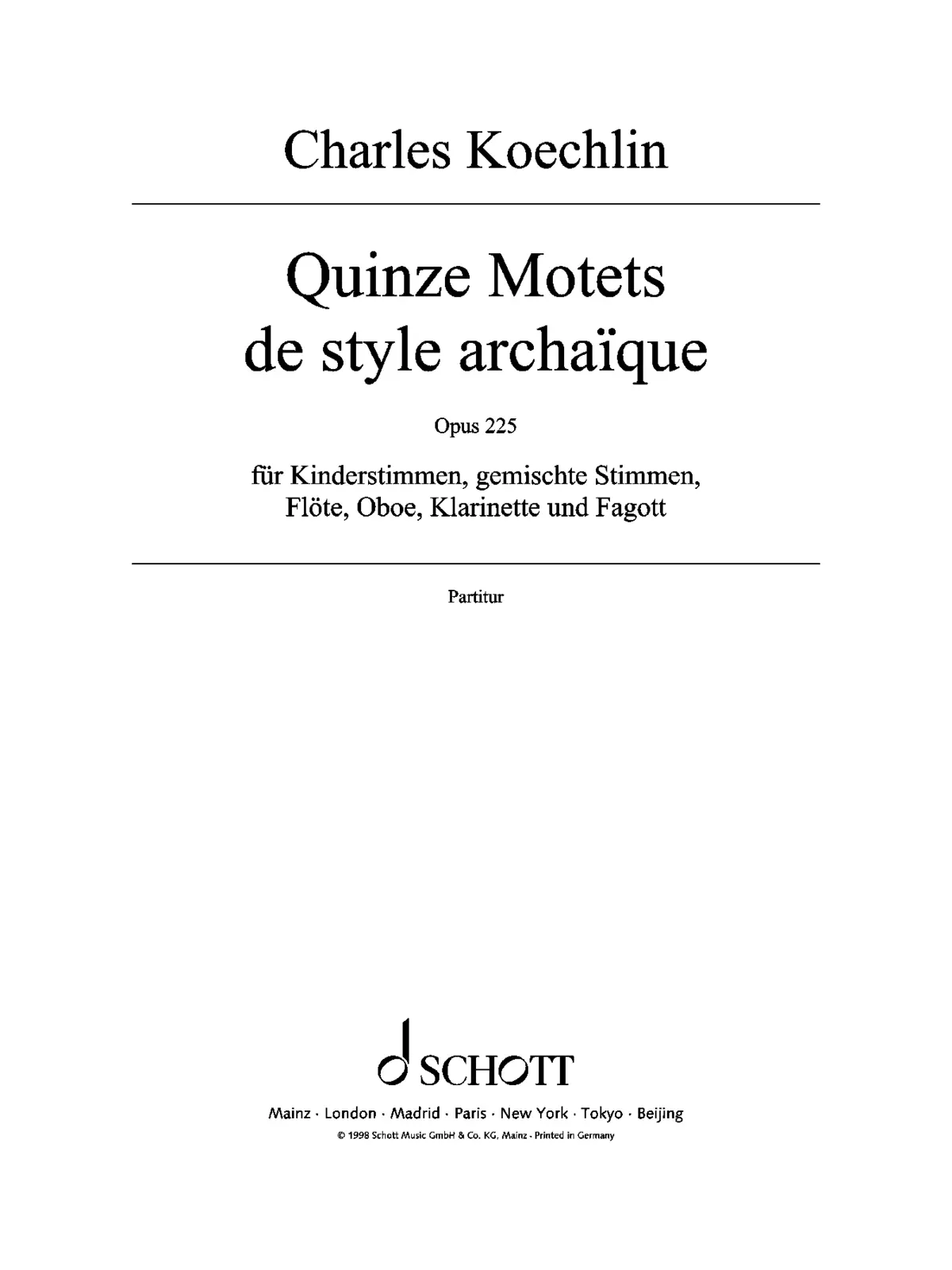15 Motets de style archaïque - Page 1