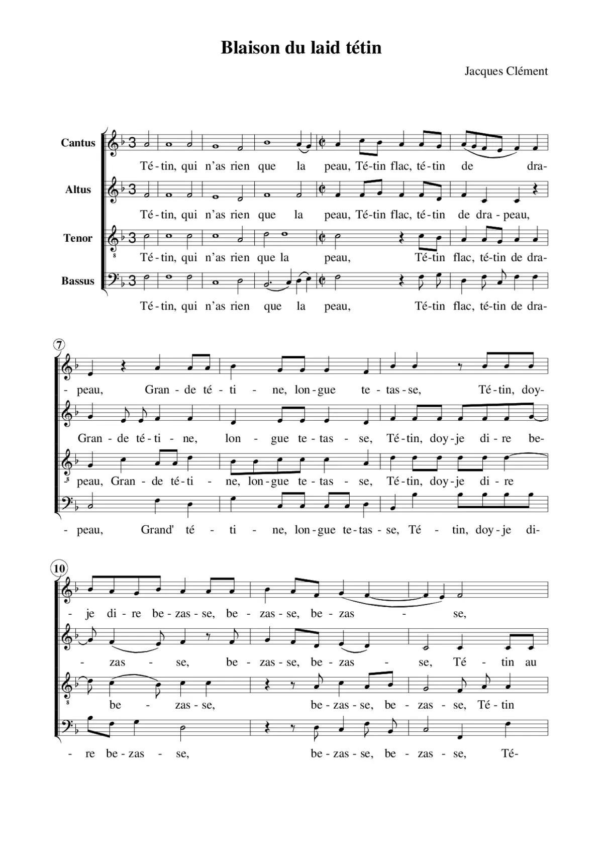 Blaison du laid tétin - Page 1