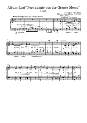 Album-Leaf 'Poco adagio aus der Graner Messe'
