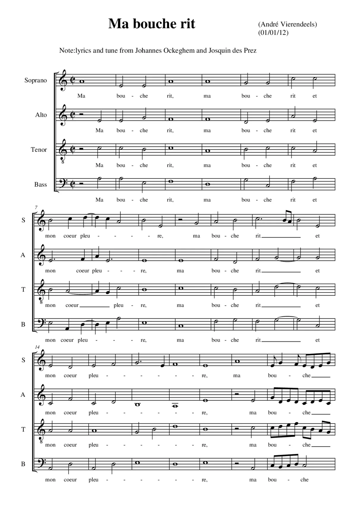 Ma bouche rit - Page 1