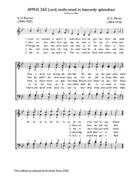 Lord, enthroned in heavenly splendour