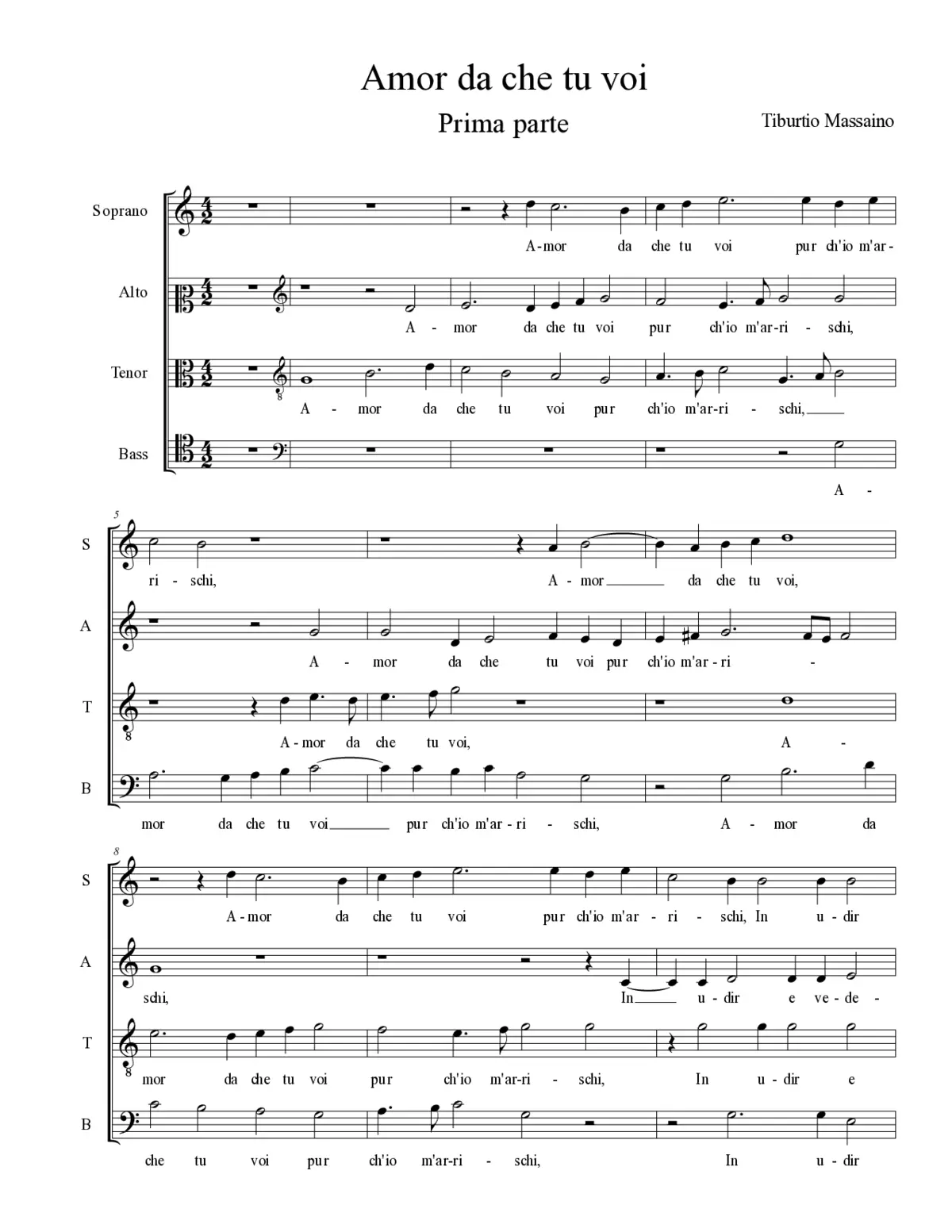Amor da che tu voi - Page 1