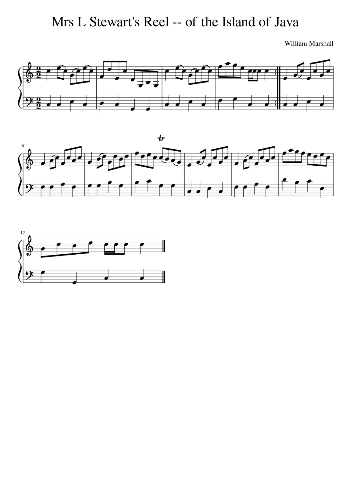 Mrs L Stewart's Reel -- of the Island of Java - Page 1