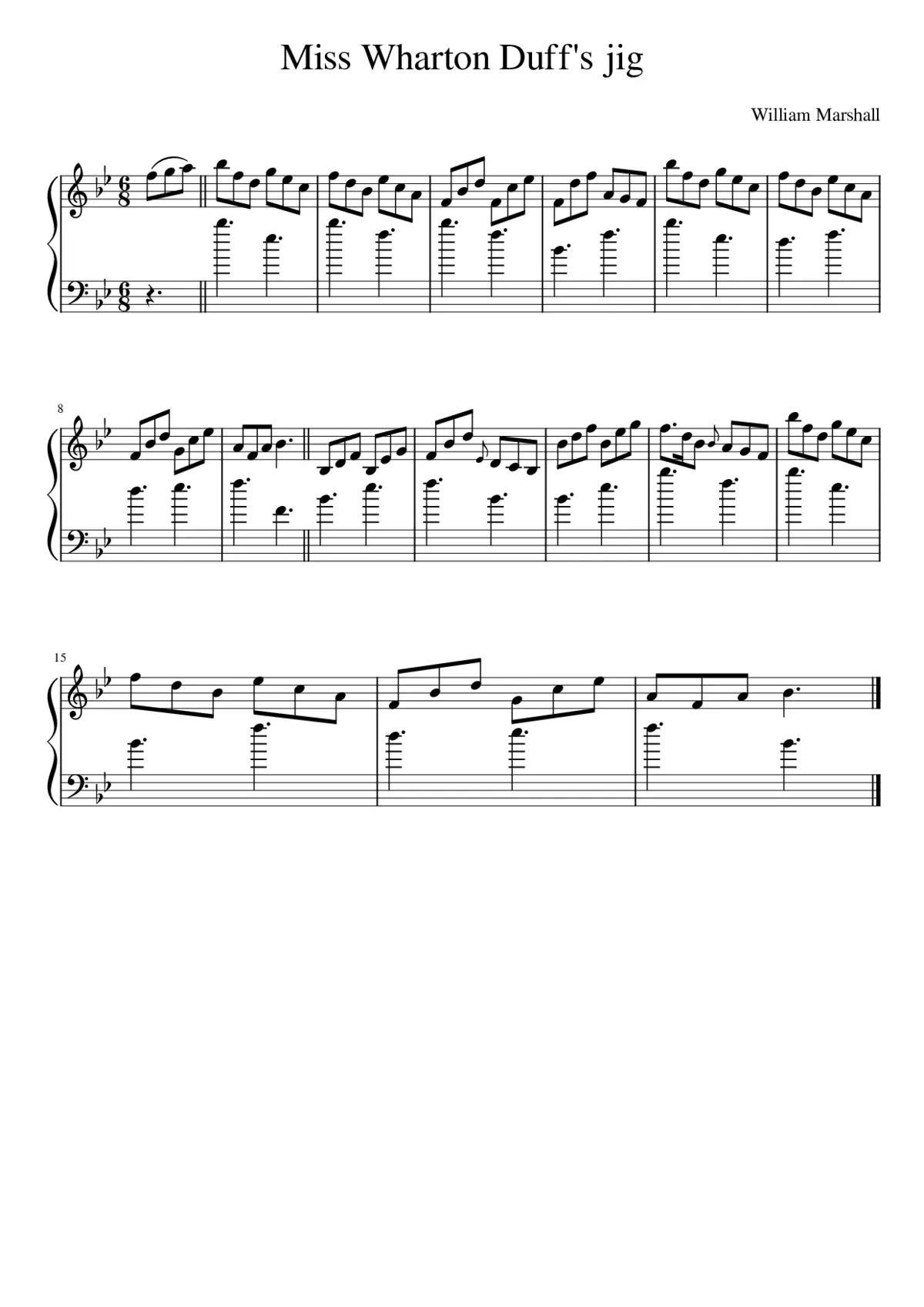 Miss Wharton Duff's jig - Page 1