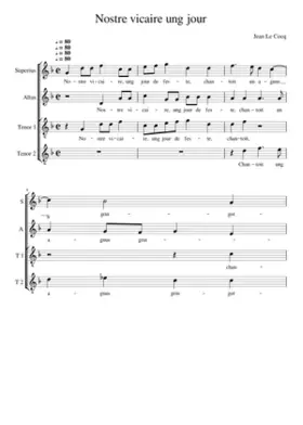 Nostre vicaire ung jour