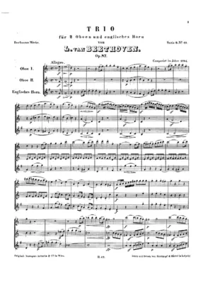 Trio for 2 Oboes and English Horn in C major