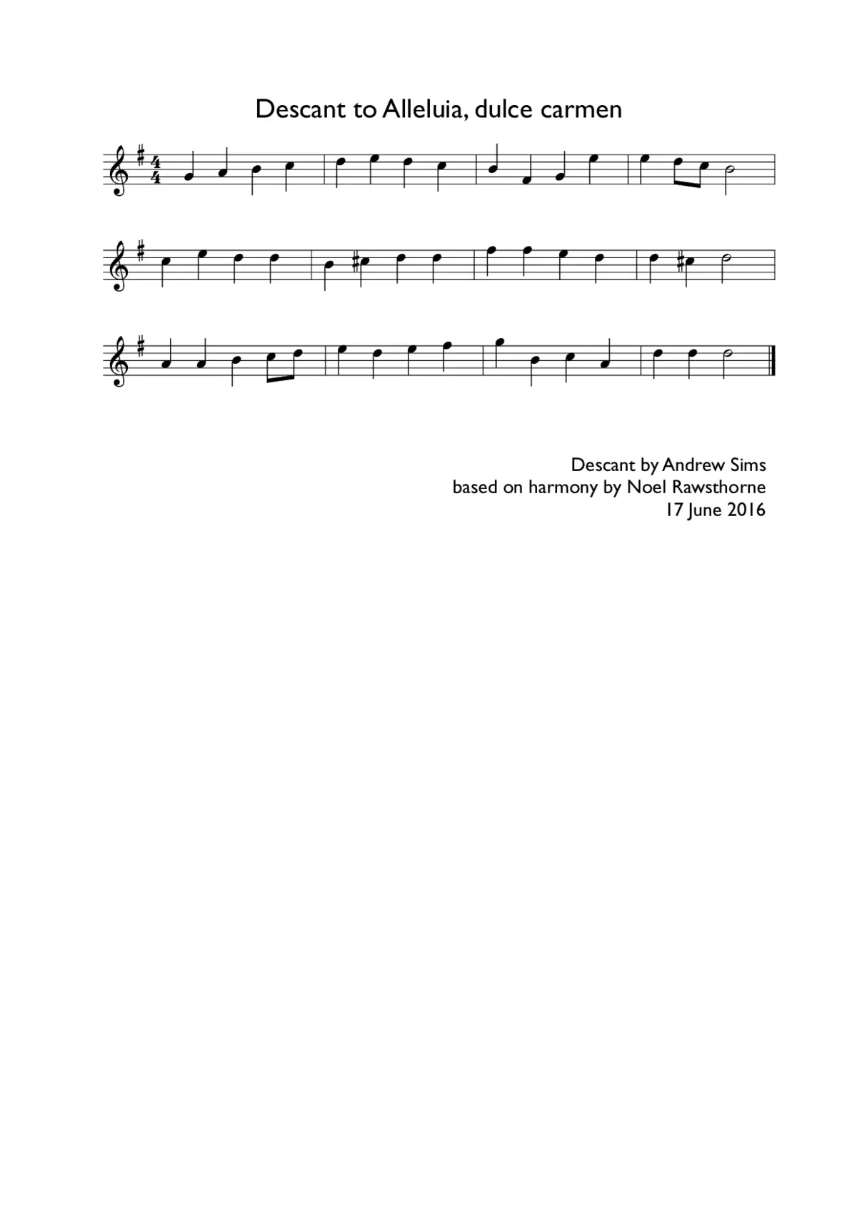 Alleluia, dulce carmen - Page 1
