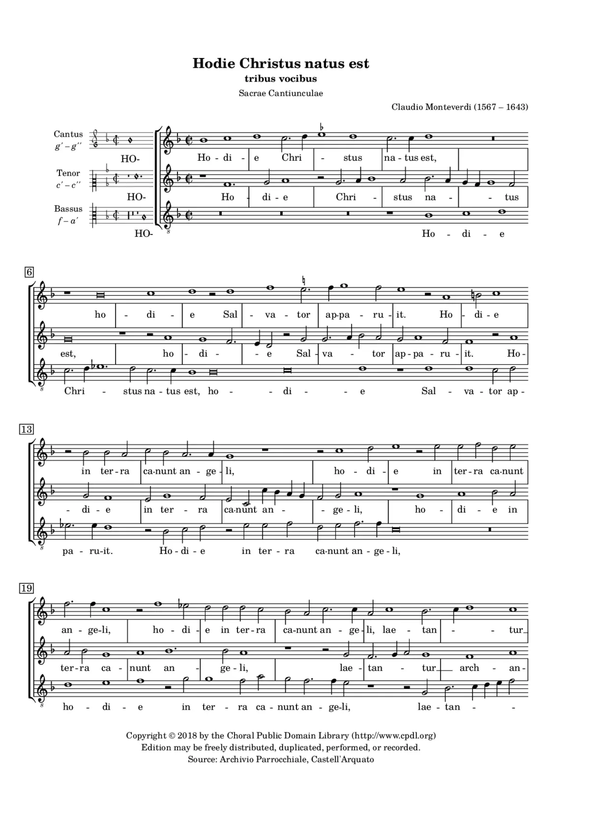 Hodie Christus natus est - Page 1