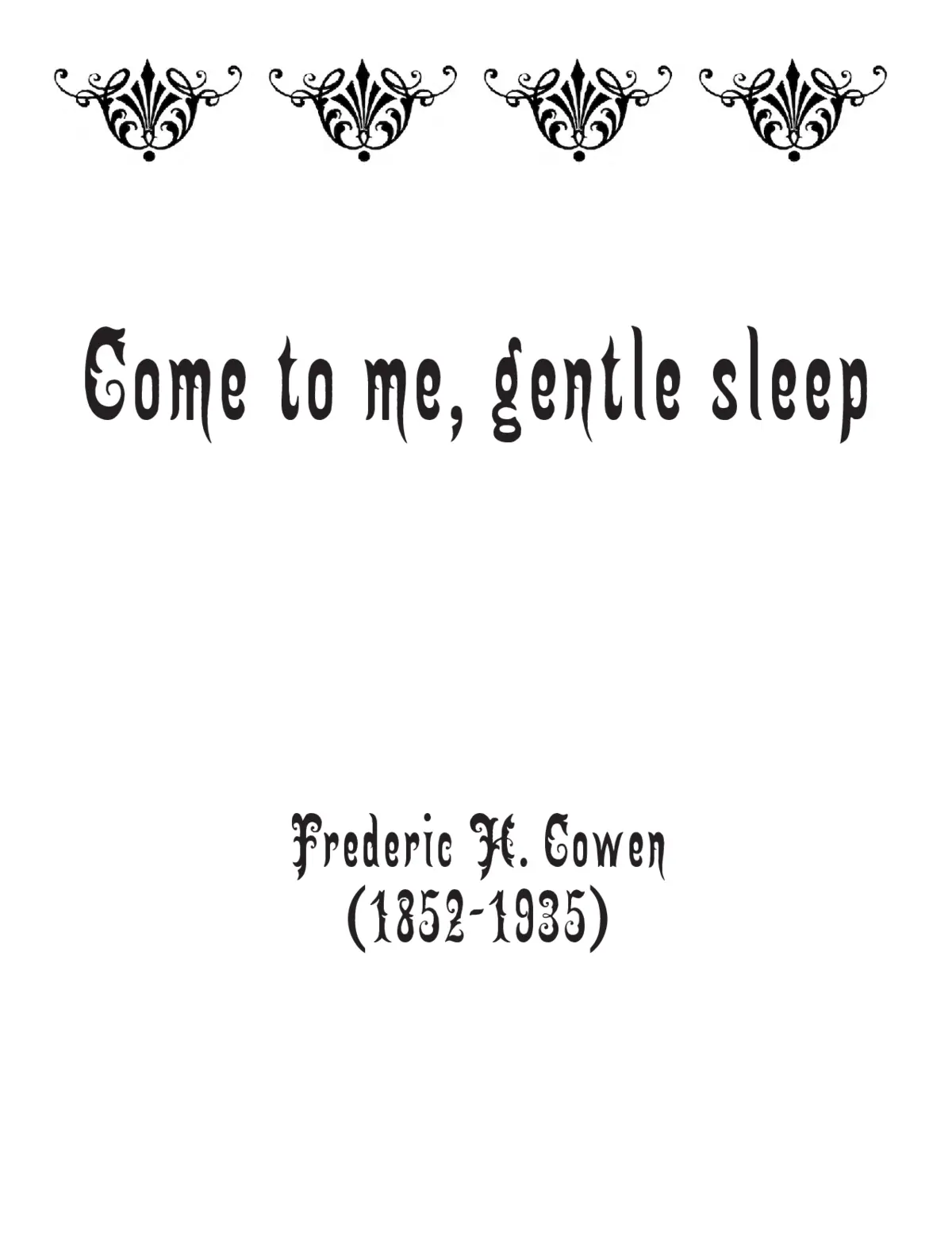 Come to me, gentle sleep - Page 1