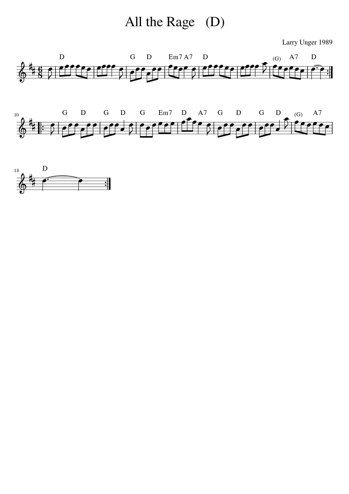 All the Rage (D) - Page 1