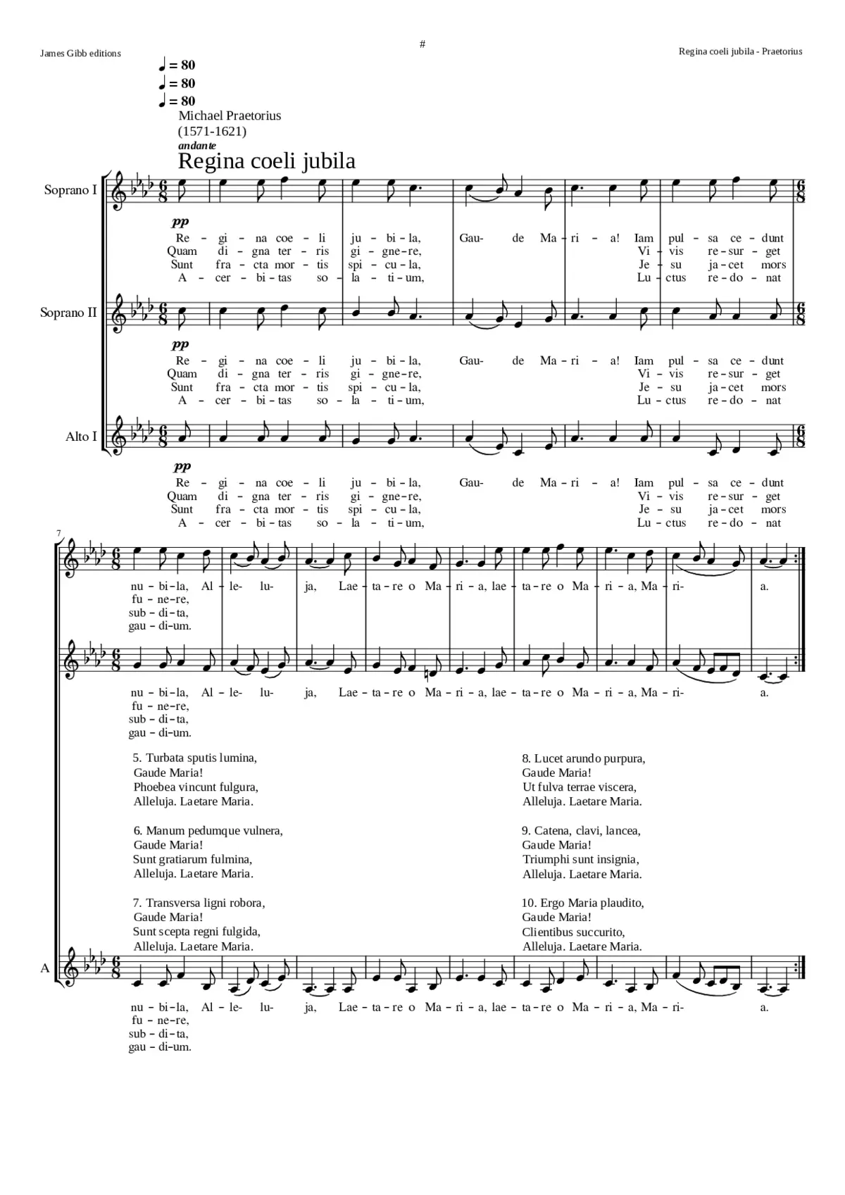 Regina coeli jubila - Page 1