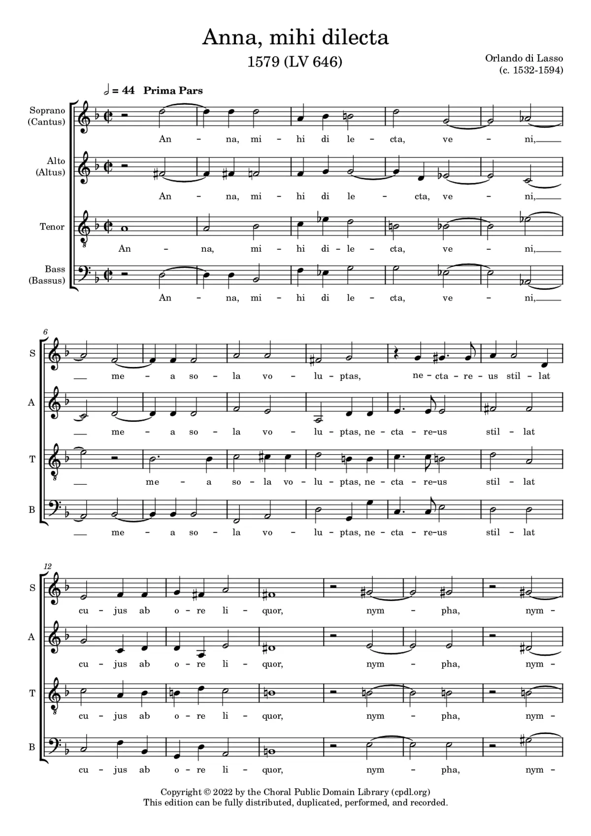 Anna, mihi dilecta - Page 1