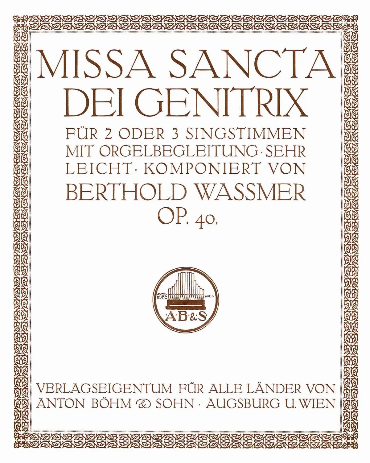 Missa Sancta Dei Genitrix, op. 40 - Page 1