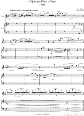 3 Pieces for Flute and Piano