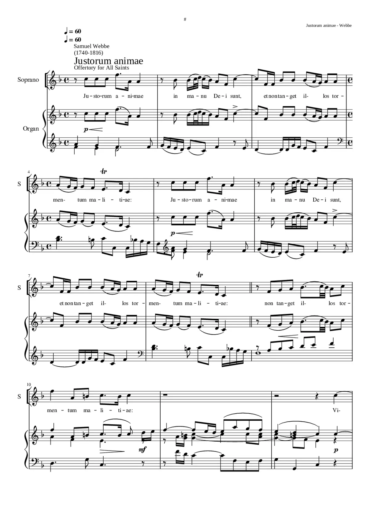 Justorum animae - Page 1