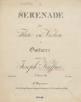Serenade for Flute or Violin and Guitar