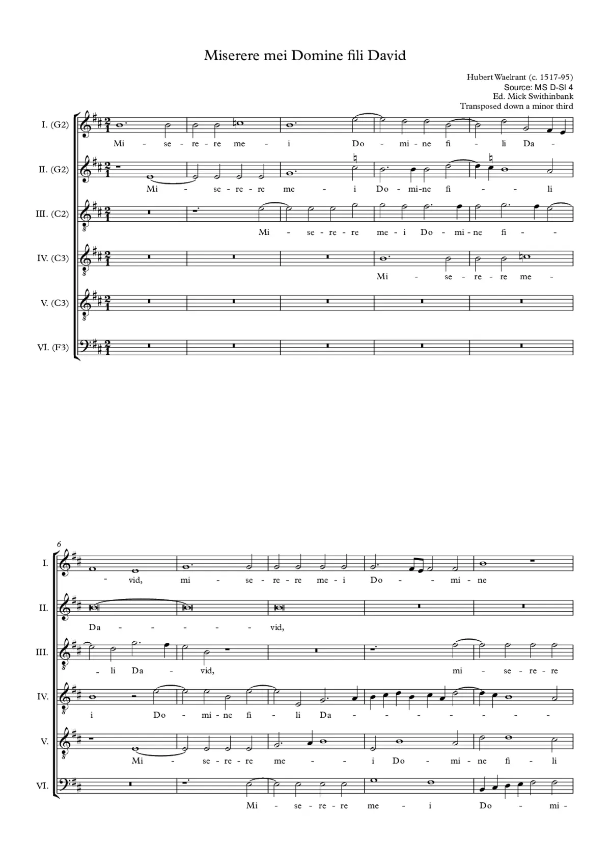 Miserere mei Domine fili David - Page 1
