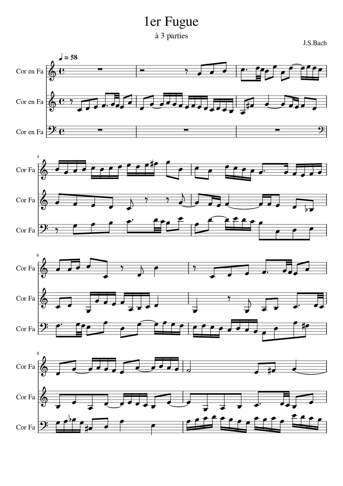 1er Fugue - Page 1
